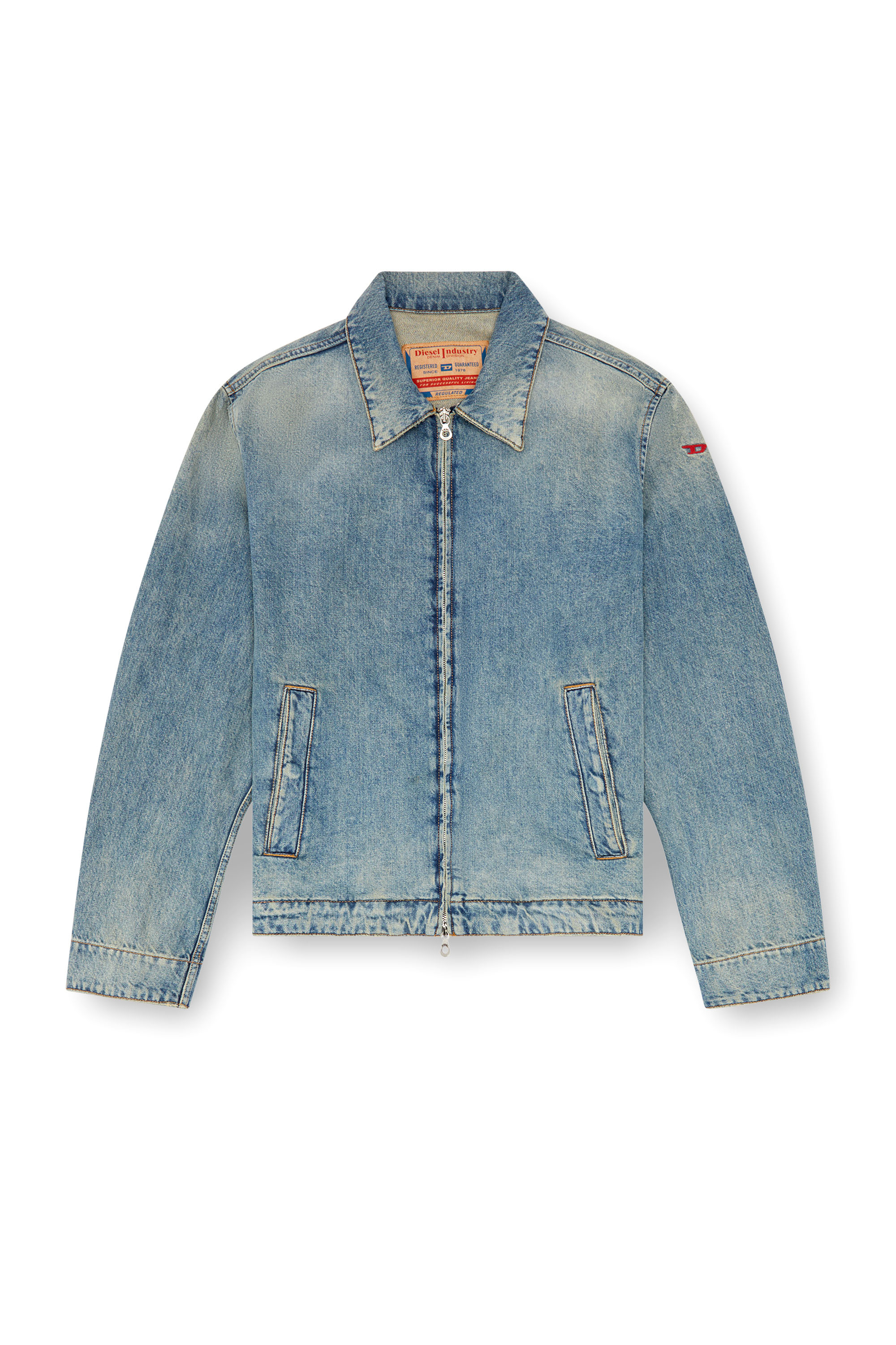 Diesel - D-ROHE, Veste blouson en denim Homme in Bleu - 3