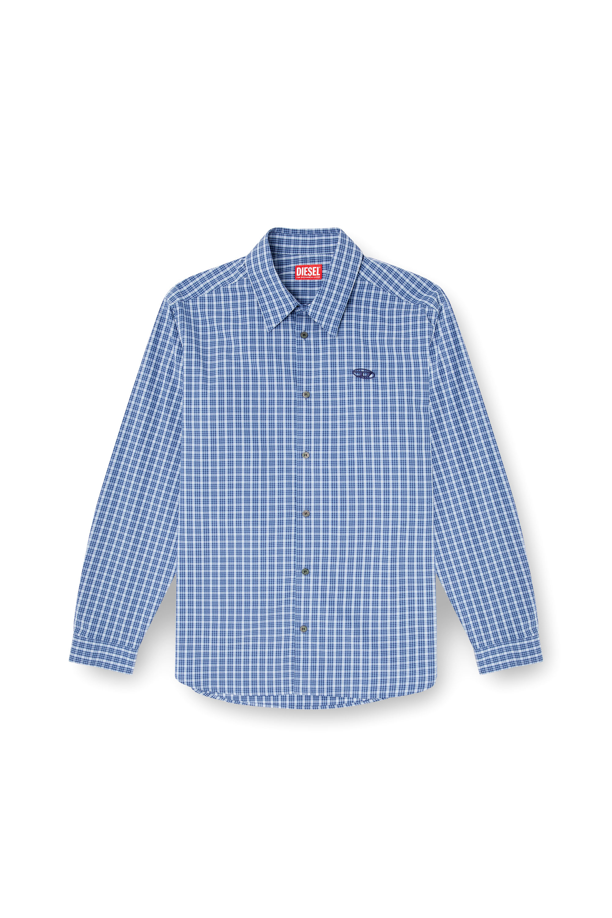 Diesel - S-SIMPLY-DLBV, Chemise à carreaux avec broderie Oval D Homme in Polychrome - 3