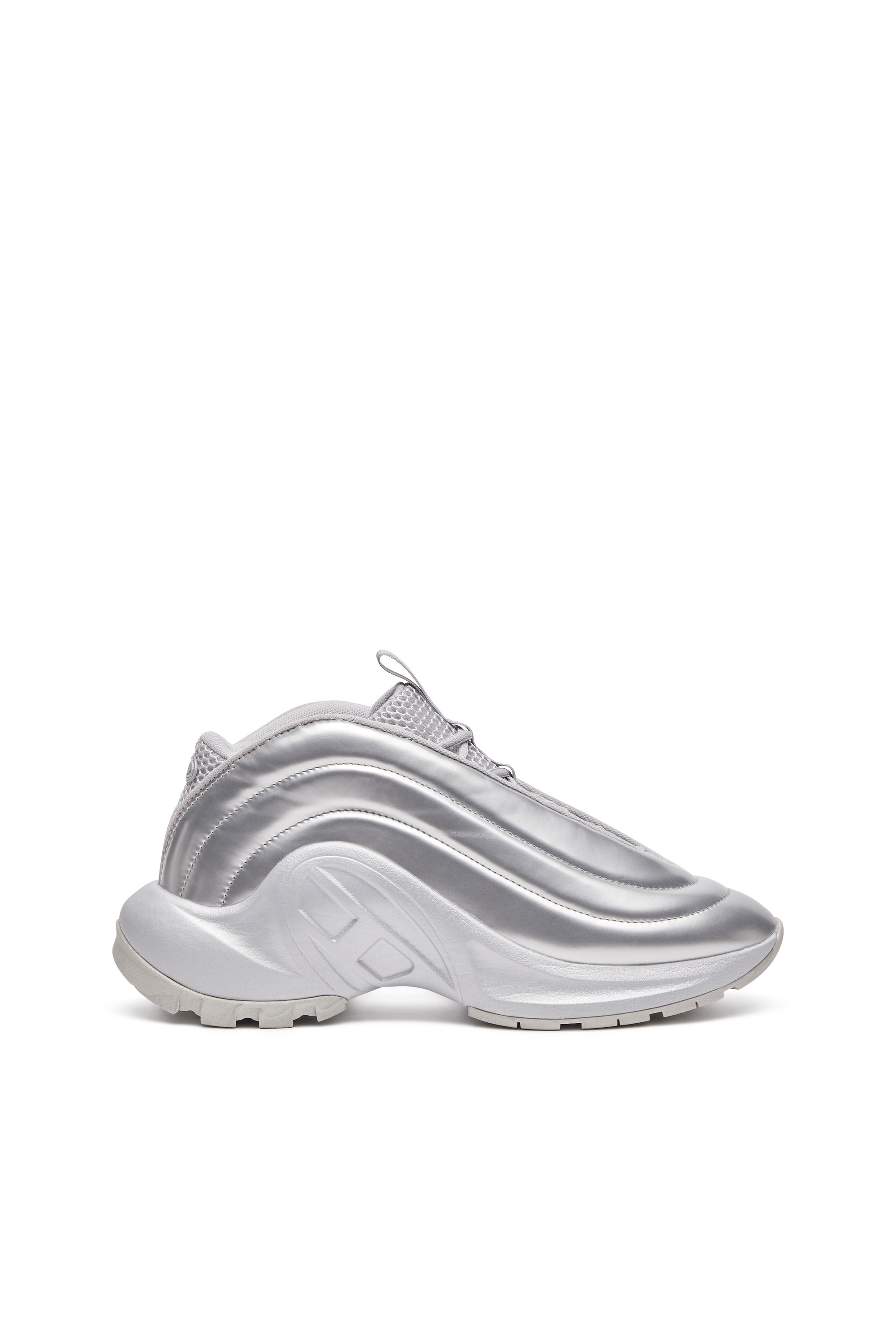 Diesel - S-D-RUNNER X, S-D-Runner-Sneakers Slip-on avec cou-de-pied Oval D Mixte in Gris argenté - 1