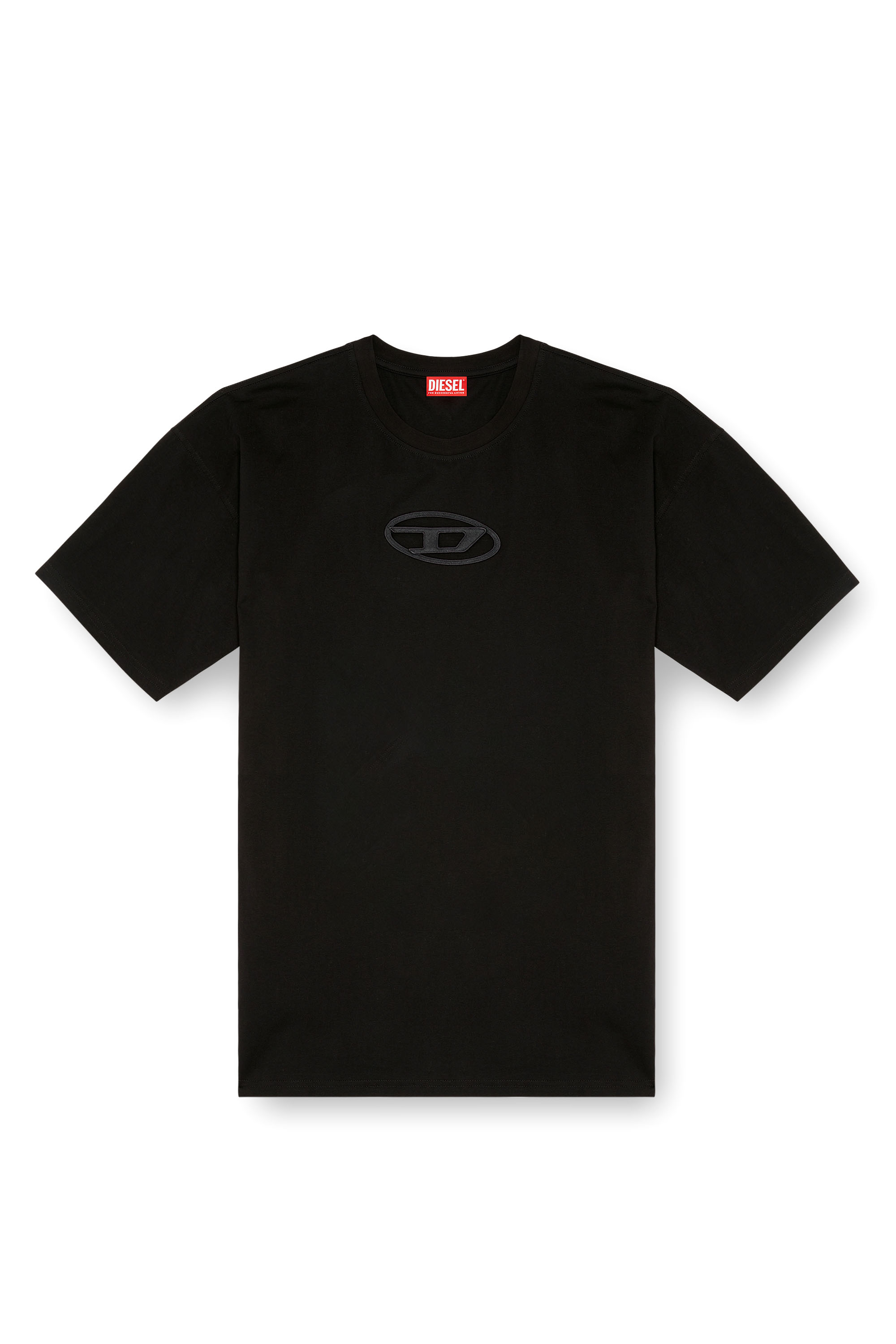 Diesel - T-BOXT-OD, T-shirt avec Oval D brodé Mixte in Noir - 4