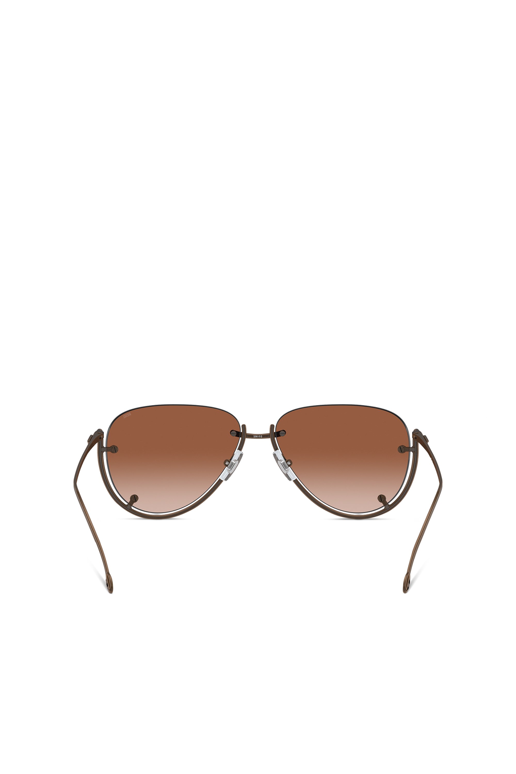 Diesel - 0DL1003, Lunettes de soleil de modèle pilote Mixte in Marron - 3