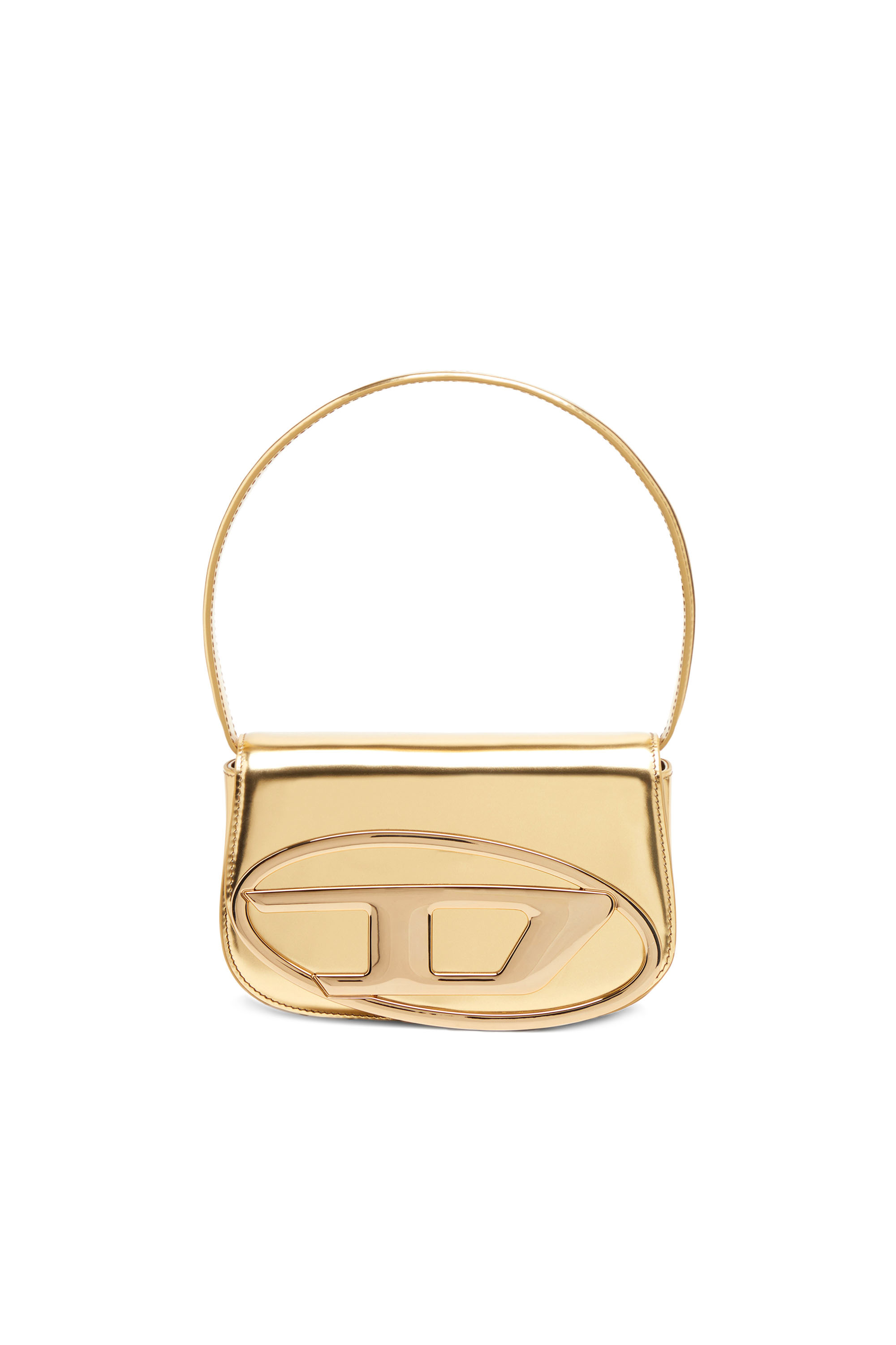 Diesel - 1DR, 1DR-Sac iconique à bandoulière en cuir effet miroir Femme in Doré - 1